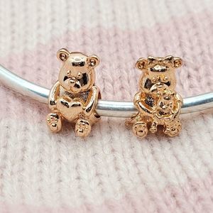 5/$21 💚 ROSE GOLD BOY OR GIRL BEAR CHARM FOR PANDORA BRACELETS